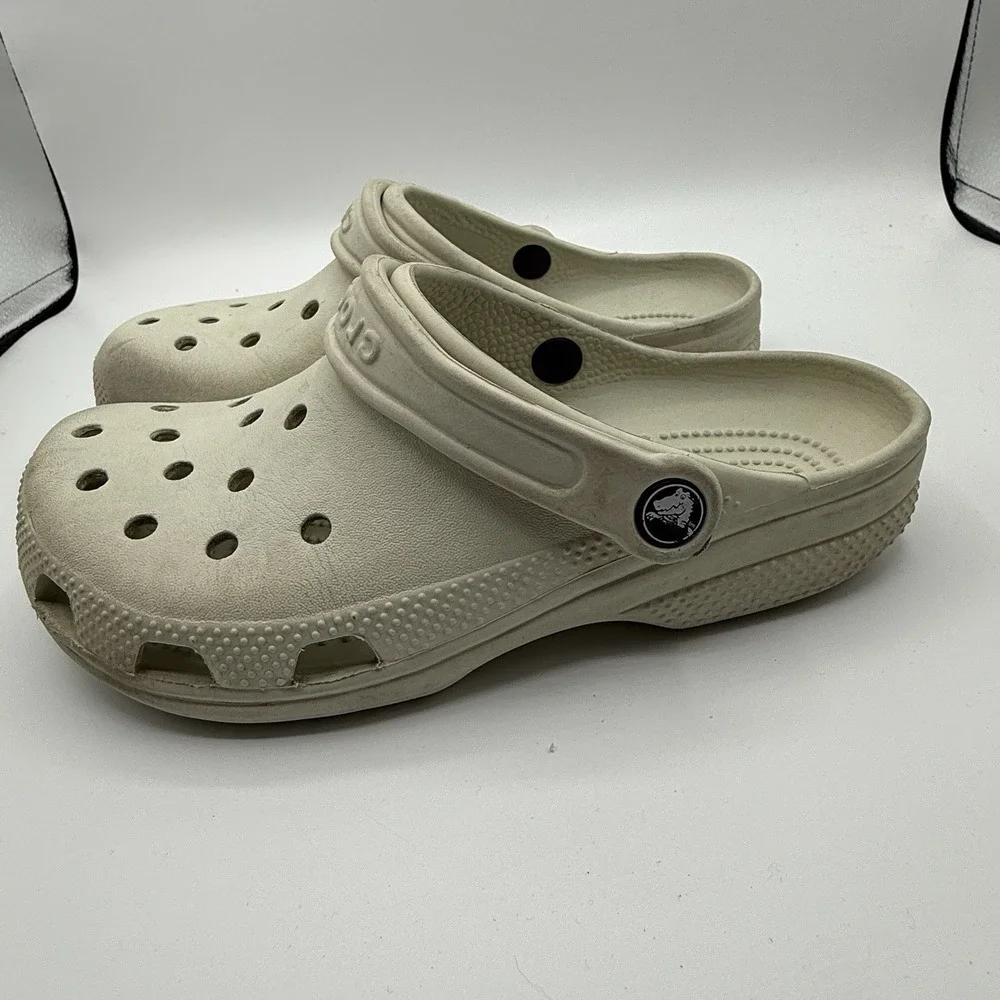 Crocs Classic Clogs Cream‎ Off White Junior 4 Slip On Sport Mode